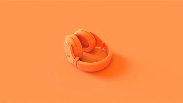 Auriculares Modernos Naranja Ilustración —  Fotos de Stock