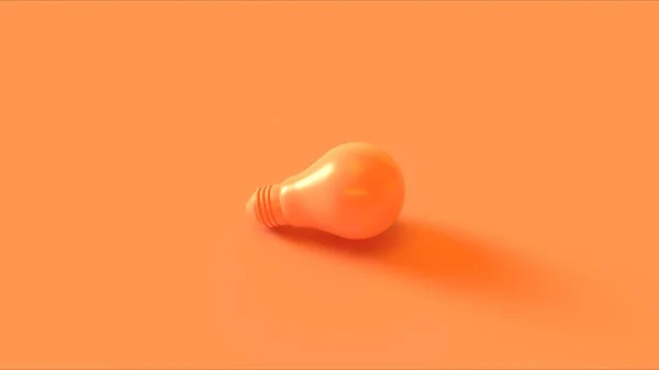 オレンジ電球 3Dイラスト 3Dレンダリング — ストック写真