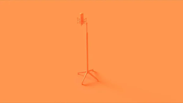 Orange Vintage Microphone Illustration — Photo
