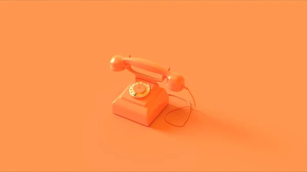 Oranžový Telefon Ilustrace Vykreslení — Stock fotografie