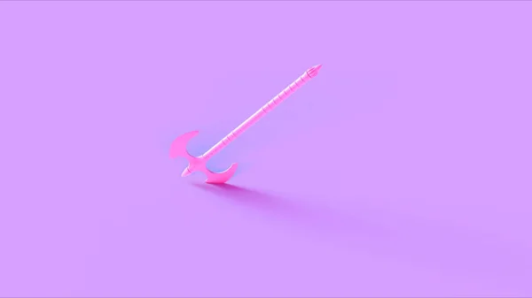 ピンクバトルアックス3Dイラスト3Dレンダリング — ストック写真