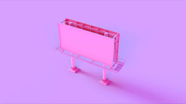 Pink Billboard Illustration Rendering — Stockfoto