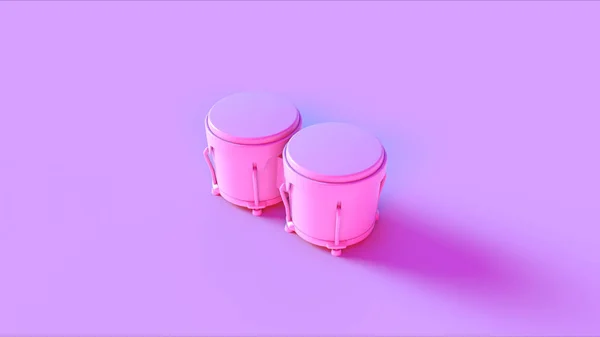 Bongos Rosa Ilustração Renderização — Fotografia de Stock