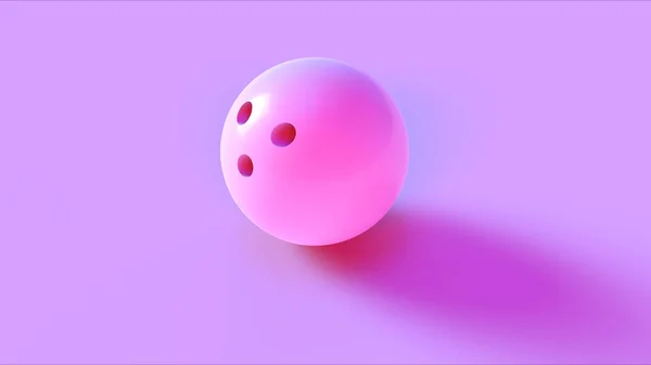 Roze Bowling Bal Illustratie Rendering — Stockfoto