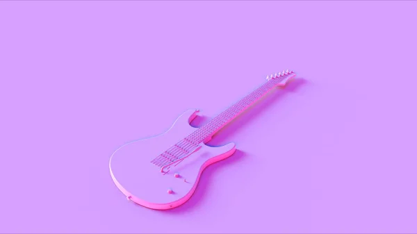 Rosa Gitarre Illustration Rendering — Stockfoto