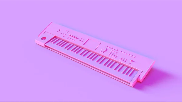 Teclado Rosa Ilustración Renderizado — Foto de Stock