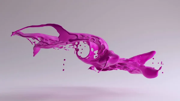 Pintura Rosa Splash Representación Ilustración —  Fotos de Stock