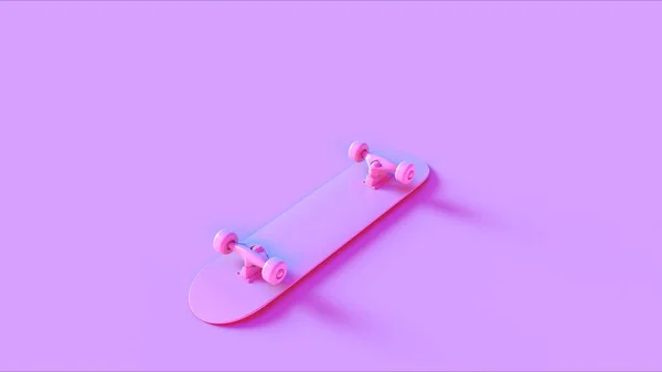 Pink Skateboard Illustration Rendering — Stock Photo, Image