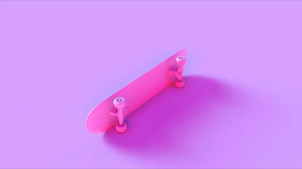 Różowy Skateboard Ilustracja Renderowania — Zdjęcie stockowe