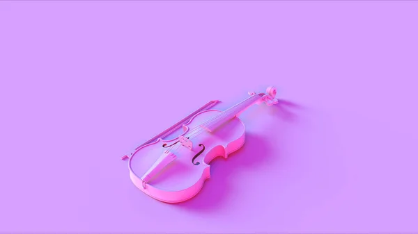 Violino Rosa Ilustração Renderização — Fotografia de Stock