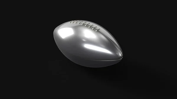 Silver American Football Illustration Rendering — Stock Photo, Image