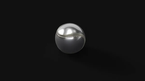 シルバー野球3Dイラスト3Dレンダリング — ストック写真