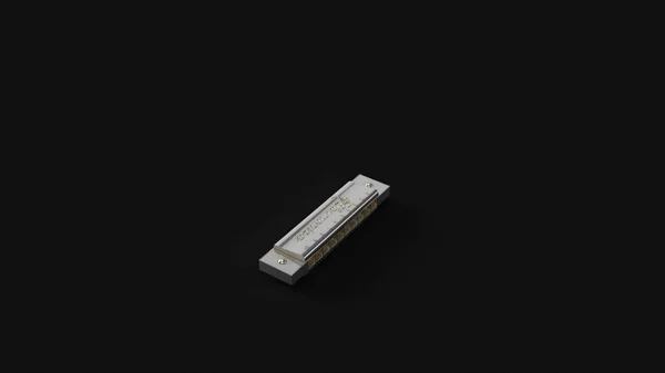 Argento Harmonica Illustrazione Rendering — Foto Stock