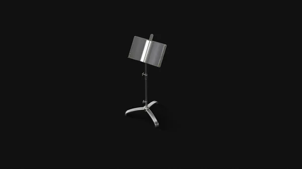 Silver Sheet Music Stand 3d illustration 3d rendering