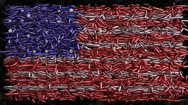 Flaga Usa Utworzona Punktorów Ilustracji Renderowania — Zdjęcie stockowe