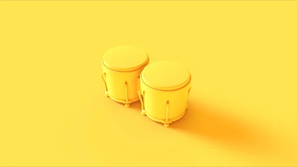 Bongos Amarillos Ilustración Renderizado — Foto de Stock