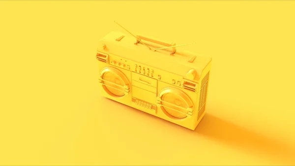 Amarelo Boombox Ilustração — Fotografia de Stock
