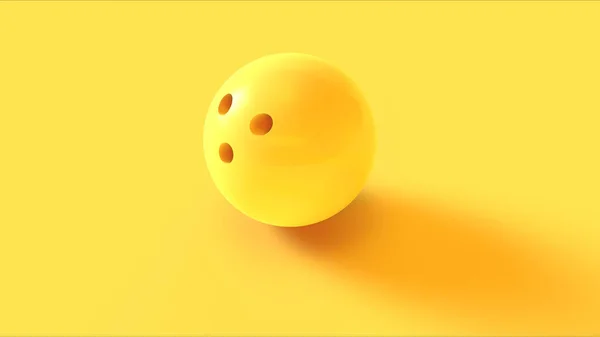 Bola Amarilla Bolos Ilustración Representación — Foto de Stock
