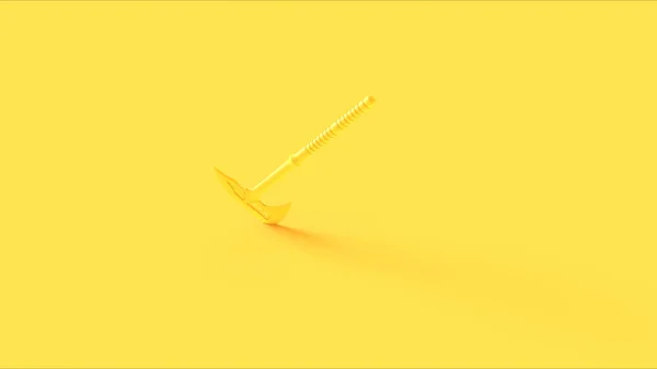 Machado Combate Amarelo Ilustração Renderização — Fotografia de Stock