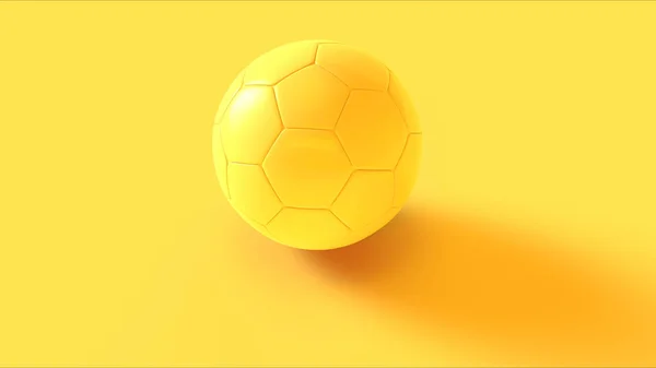Žlutý Fotbal Ilustrace Vykreslování — Stock fotografie