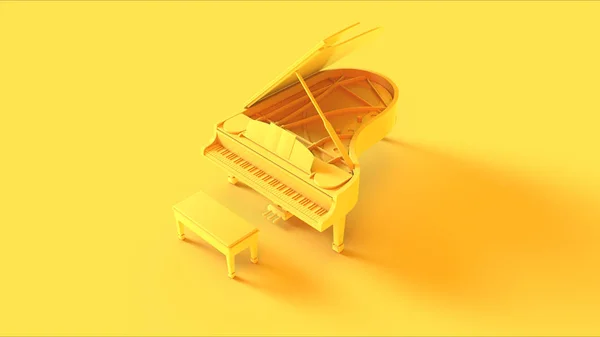 Sarı Grand Piyano Resim — Stok fotoğraf