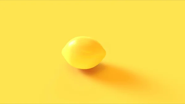 Amarelo Lemon Ilustração Renderização — Fotografia de Stock