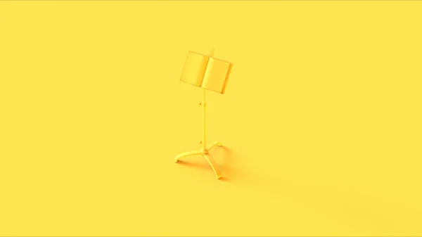 Yellow Sheet Music Stand Иллюстрации Рендеринг — стоковое фото