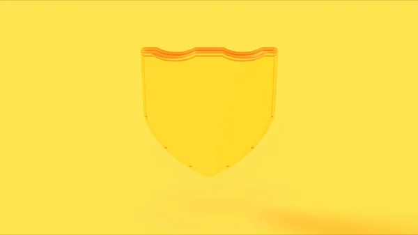 Yellow Shield Badge Illustration — Stock Photo, Image