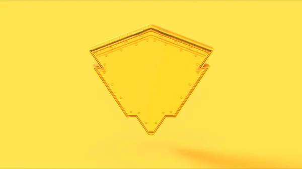 Insignia Escudo Amarillo Ilustración — Foto de Stock