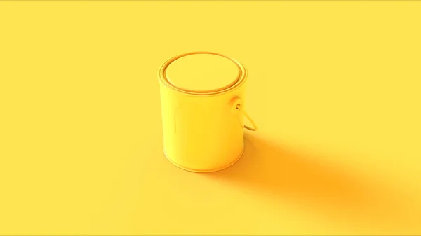 Yellow Tin Paint Illustration Rendering — 스톡 사진