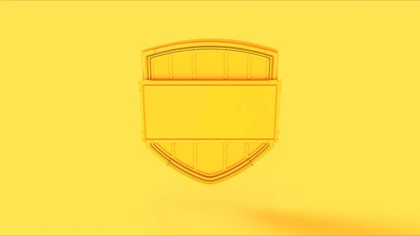 Yellow Shield Badge Иллюстрация — стоковое фото