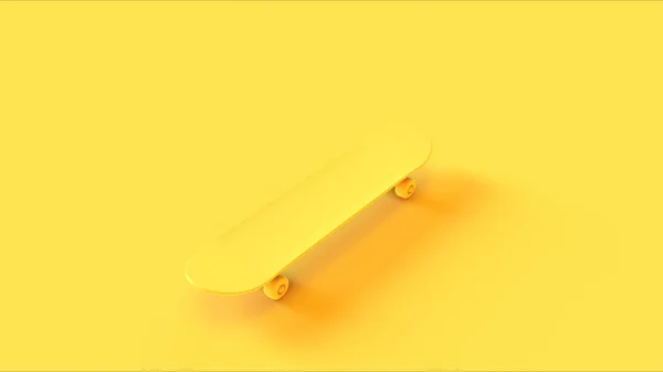 Amarelo Skate Ilustração Renderização — Fotografia de Stock