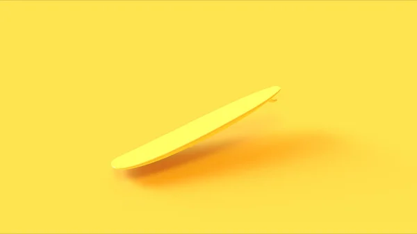 Yellow Surfboard Ilustrare Redare — Fotografie, imagine de stoc