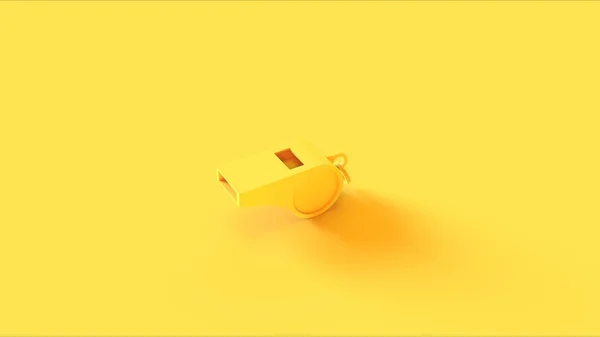 Amarelo Assobio Ilustração Renderização — Fotografia de Stock