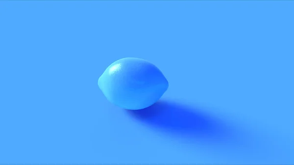 明るい青いレモン3Dイラスト3Dレンダリング — ストック写真