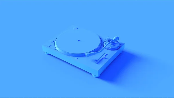 Bright Blue Record Player Turntable Illustration — Stock Photo, Image