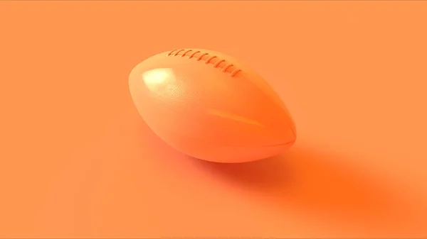 Orange American Football Ilustracja Renderowania — Zdjęcie stockowe