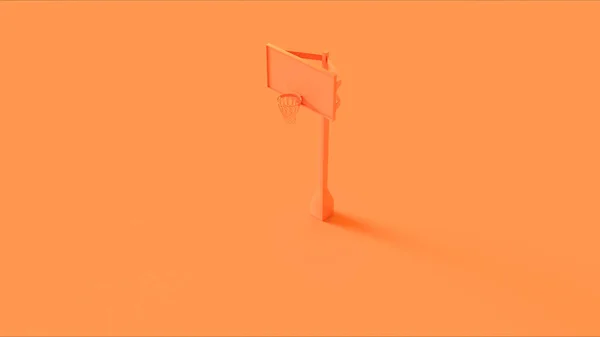 Orange Basketbal Hoop Ilustrace Prostorové Vykreslování — Stock fotografie