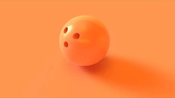 Laranja Bola Boliche Ilustração Renderização — Fotografia de Stock