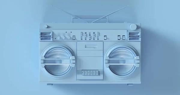 Blauwe Boombox Rendering Illustratie — Stockfoto