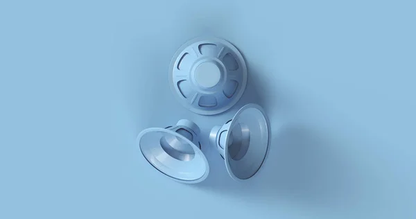 Blue Speakers Renderização Ilustração — Fotografia de Stock