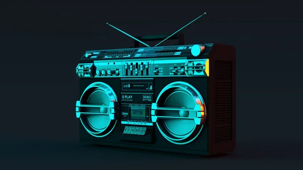 Boombox Moody Années Éclairage Illustration — Photo