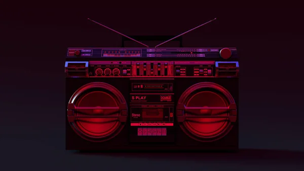 Boombox Moody 80S Belysning Illustration — Stockfoto