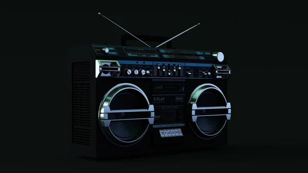 Boombox Stimmungsvolle 80Er Jahre Beleuchtung Illustration — Stockfoto