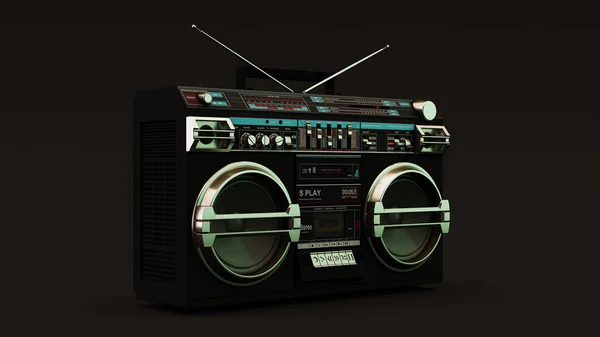 Boombox Stimmungsvolle 80Er Jahre Beleuchtung Illustration — Stockfoto