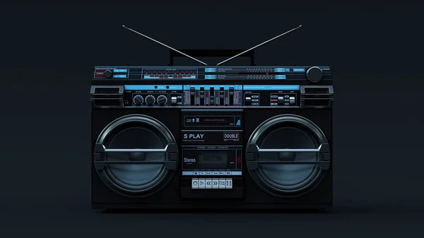 Boombox Moody 80s lighting 3d illustration