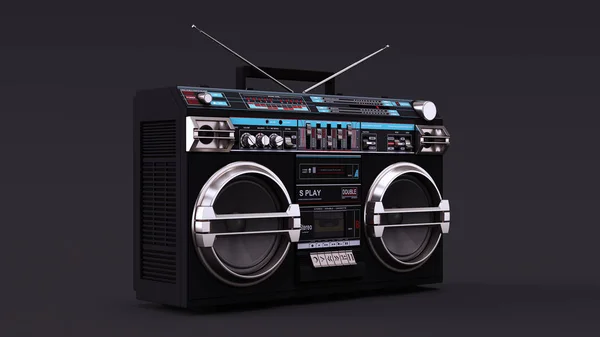 Boombox Moody 80s lighting 3d illustration