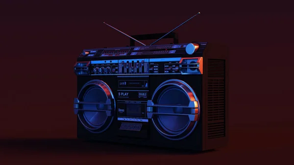 Boombox Moody 80S Illuminazione Illustrazione — Foto Stock