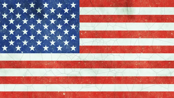 Usa Flag Cracked Concrete Illustration — Stock Photo, Image