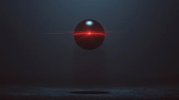 Futurista Abstrato Alienígena Geo Esfera Super Computador Droid Com Brilho — Fotografia de Stock